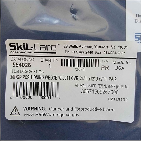 Skil-Care 30 Degree Smooth Surface Single Bed Wedge - 7" X 12" X 34" PAIR - Picture 5 of 5